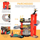 Pista da Corsa Garage Giocattolo per Bambini con Elicottero 