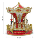 Giostra di Natale 22x22x28 cm con Addobbi Natalizi Luci Suoni e Movimento