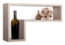 Mensola da Parete a Forma di L 61x37x15,5 cm in Fibra di Legno Lettera Rovere Sagerau