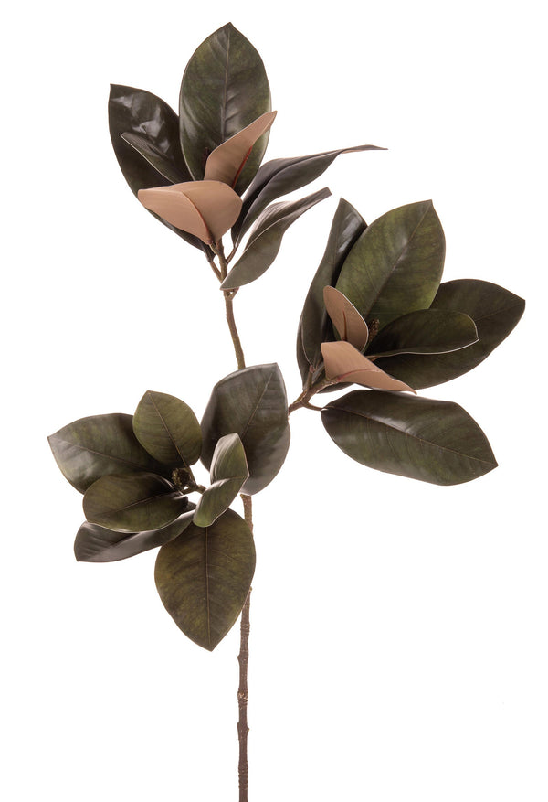 online Set 2 Ramo con Foglie di Magnolia Artificiale Altezza 91 cm Verde
