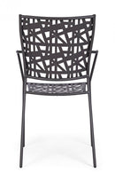 Sedia con Braccioli Kelsie Antracite in Metallo