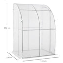 Serra da Giardino a Parete 143x118x212 cm in Polietilene Bianco