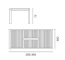 Tavolo Allungabile da Giardino in Alluminio Piano in Doghe Vorghini Camaiore Bianco