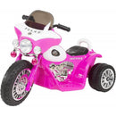 Mini Moto Elettrica per Bambini 6V Police Polizia Rosa