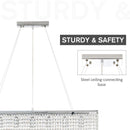 Lampadario Moderno a Gocce 80x20x130 cm E14 40W Argento