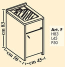 Mobile Lavatoio da Esterno in Polipropilene e Alluminio 45x50x83 cm Bianco  