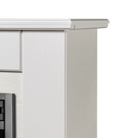 Camino Elettrico da Pavimento 84,5x110x30 cm Effetto Fiamma 1500W Maxim & Mars Bianco