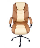 Sedia Poltrona Presidenziale da Ufficio in Similpelle Bozzini Mou Beige