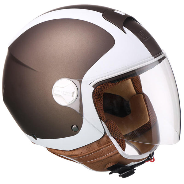 online Casco Demi-Jet per Scooter Visiera Lunga CGM Positano 107V Marrone Opaco Varie Misure