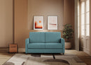 Divano 2 Posti 158x85x85 cm Karay in Tessuto Petrolio
