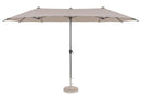Ombrellone da Giardino 400x200x236 cm in Acciaio Brasil Tortora
