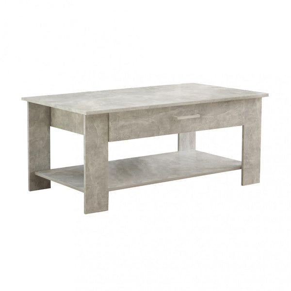 acquista Tavolino Salotto Myrto 110x60x44 h cm in Truciolare bilaminato Grigio Effetto Cemento
