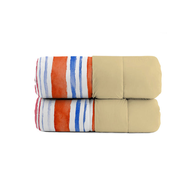 Trapunta Invernale Stampata in Microfibra 200gr Double Face Strisce Varie Misure acquista