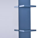 Mobile Bagno 80 cm con Lavabo e Specchio in MDF Holland Blu
