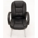 Coppia di Sedie Poltroncine Visitatore in Similpelle da Ufficio Bozzini Smoke Nero