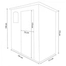 Casetta Box da Giardino Maison 191x111x194 h cm in Plastica Marrone