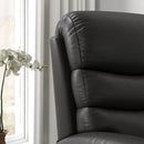 Poltrona Relax Reclinabile Manuale 80x90x105 cm in Similpelle Nera
