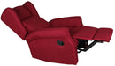 Poltrona Relax Manuale Reclinabile in Tessuto Vandi Bordeaux