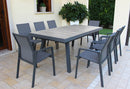 Tavolo Allungabile Seattle 205/265x105x75 h cm in Alluminio Antracite