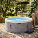 Vasca Idromassaggio Spa Cocoon Smontabile Trasportabile Gonfiabile Ø180x65 cm in PVC Marrone