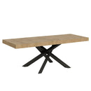 Tavolo Allungabile 160-420x90x77 cm Volantis Premium Quercia Natura Telaio Antracite 