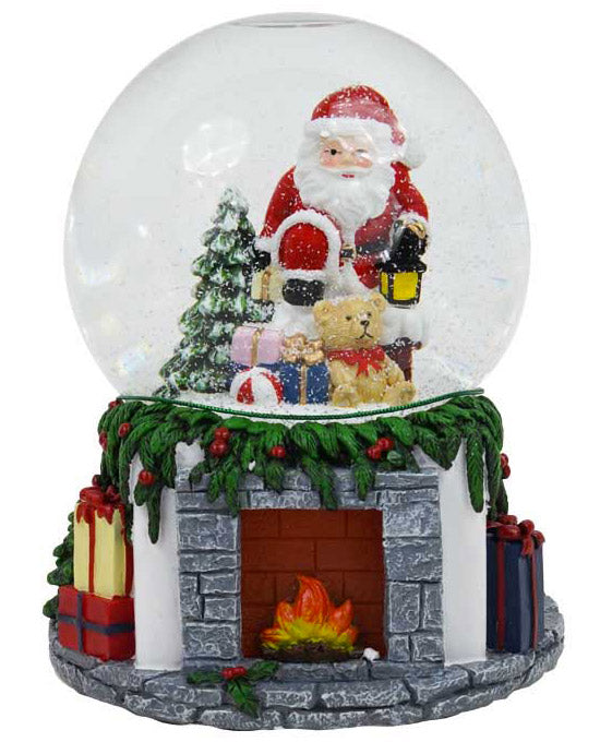 Ampolla Natalizia con Babbo Natale 14,5x13,5x17,5 cm con Effetto Neve in Movimento sconto