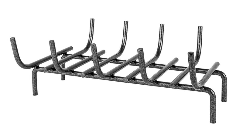 Braciere a 9 Barre 45x30x17 cm in Ferro Tondo 12 mm Grigio Martellato