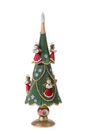 Albero Natale con Angeli e Led 60 cm Verde