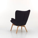 Poltrona Imbottita con Pouf 97x72x63 cm in Tessuto TFT Copenaghen Grigio Scuro