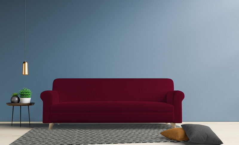 Copridivano Elasticizzato in Poliestere Leslie Bordeaux Varie Misure