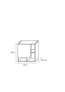 Mobile Sospeso Quadrato da Salotto in Melaminico 47,5x18x47,5cm TFT Bali Bianco