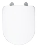 Copriwater Universale 35,3x2,9x43,3 cm in MDF Cerniere in Metallo Cromato Alpina Bianco Lucido