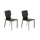 Set 2 Sedie 56x44xH86,5 cm in Similcuoio e Metallo Kim Grigio scuro