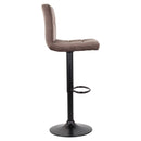 Set 2 Sgabelli 44x38x63/82 cm in Velluto con Base Nera Grigio