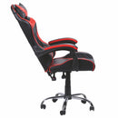 Sedia da Gaming 61x56x123 cm in Similpelle Nera e Rossa