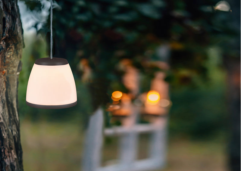 Piantana da Esterno a LED in Plastica Antracite