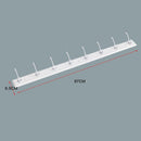Appendiabito a muro 8 ganci 97x6,5 cm in Bambù Bianco