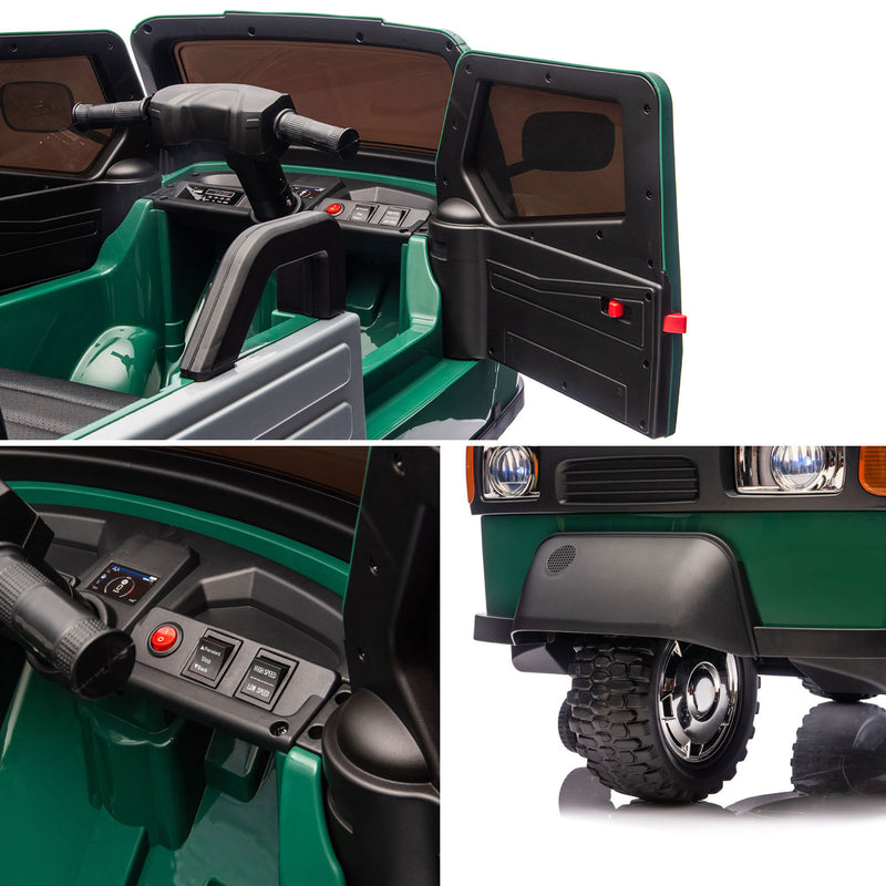 Macchina Elettrica per Bambini Licenza Piaggio Apecar 12V Verde