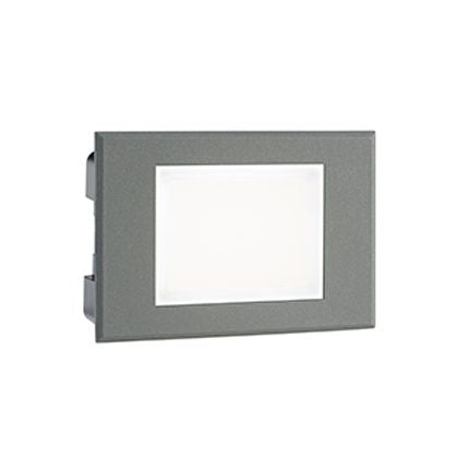 acquista Lampada Segna Passo Rettangolare da Incasso a Parete a LED 3W 4000K Sovil Grigio