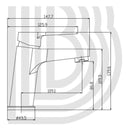 Rubinetto Miscelatore per Lavabo in Ottone 5x14,8x14cm TFT Bonnie Cromato