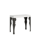 Consolle Allungabile 90-196x40x77 cm in Nobilitato Bianco