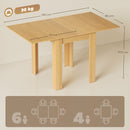 Tavolo da Pranzo Allungabile per 4-6 Persone 140x80x77,5 cm in Legno e Acciaio Color Legno      