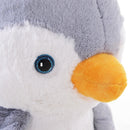 Cavallo a Dondolo per Bambini in Legno e Peluche Pinguino Grigio  