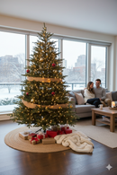 Albero di Natale Artificiale Realistico 240 cm 1538 Rami Montaggio a Ombrello Verde