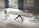 Tavolo Allungabile 200/460x90 cm Niket Cashmere Gambe Antracite      