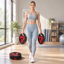 Dischi Pesi Palestra Set 4 Pezzi 25 kg con Foro 2,5 cm in PP e Cemento Nero      