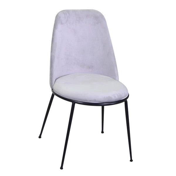 prezzo Sedia Kiev 49x56xh44/85 cm in Tessuto Velluto Grigio/Nero