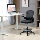 Sedia da Ufficio Operativa 59x65x110-130 cm in Tessuto Nera