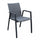 Poltrona Djerba Impilabile 55,5x60x83 h cm in Alluminio Antracite