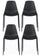 Set 4 Sedie 49x48,5xH88 cm in Polipropilene Frida Nero